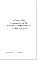 Jordi Mas - Software libre: técnicamente viable, ecónomicamente sostenible, socialmente justo 1º ed. - 200503