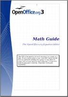 OpenOffice.org 3.2 Math guide - 201003