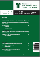 Revista Int. FOSS Law Review - vol 1 nº 2 - 2010-01