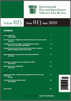 Revista Int. FOSS Law Review - vol 2 nº 1 - 2010-06