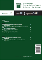 Revista Int. FOSS Law Review - vol 3 nº 1 - 2011-09