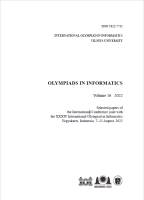 Revista Olympiads in informatics - nº 16 - 2022-06