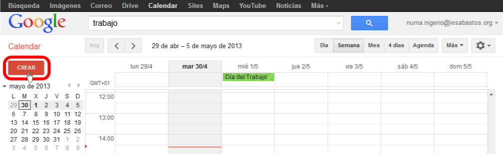 Calendar. Añadir nuevo evento