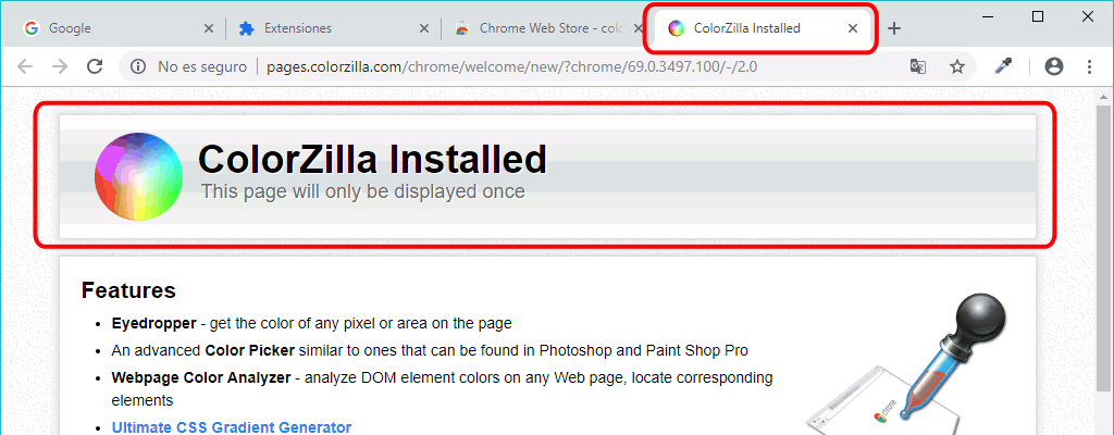 Chrome. Instalar extensiones