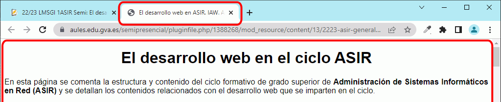 Chrome. Extensión Show Frame