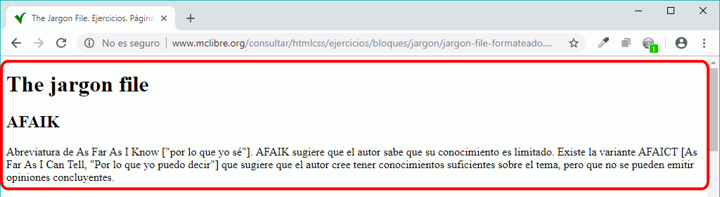 Chrome. Extensión Web Developer