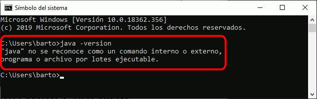 Java Runtime Environment 8 - Comprobar versión