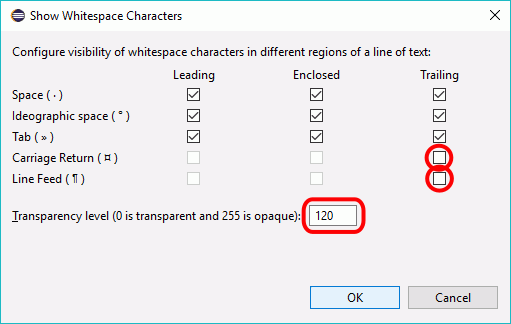 Eclipse PHP - Ventana Preferences > General > Editors > Text Editors