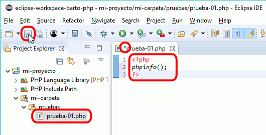Eclipse PHP - Ejecutar un archivo PHP