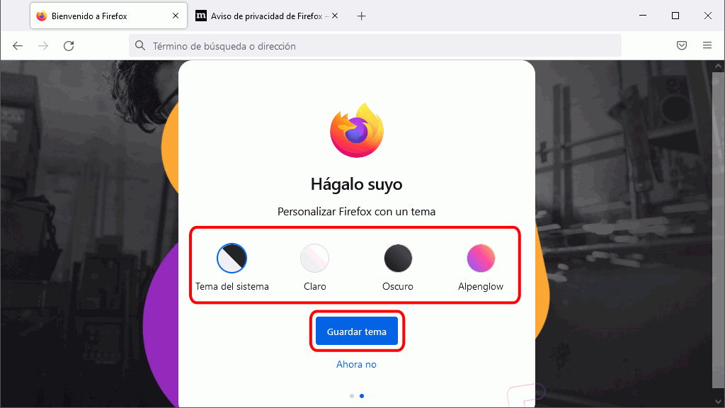 Firefox - Página de inicio