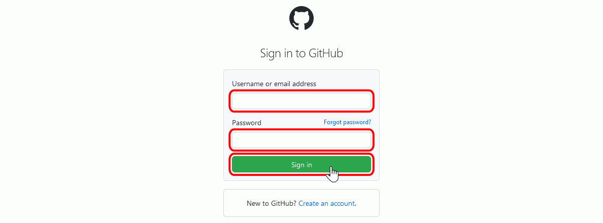GitHub - Entrar en la cuenta