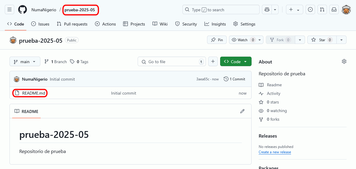 GitHub - Crear repositorio
