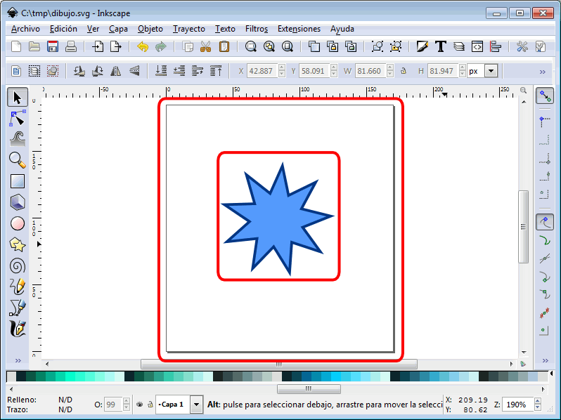 Inkscape. Ajustar página a contenido 1