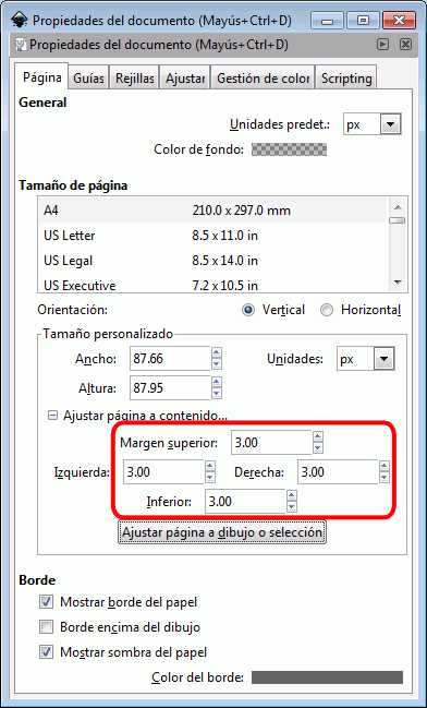 Inkscape. Ajustar página a contenido 7