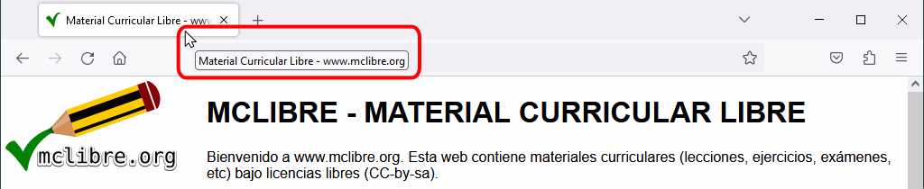 Firefox. Dos pestañas abiertas