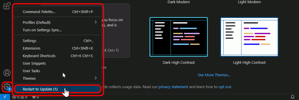 Visual Studio Code - Actualización automática