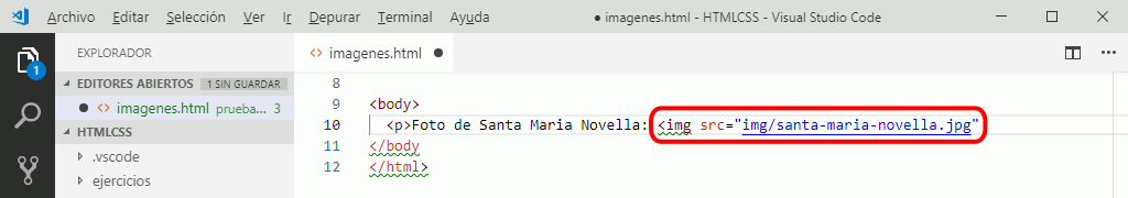 VSC. Insertar rutas de archivos