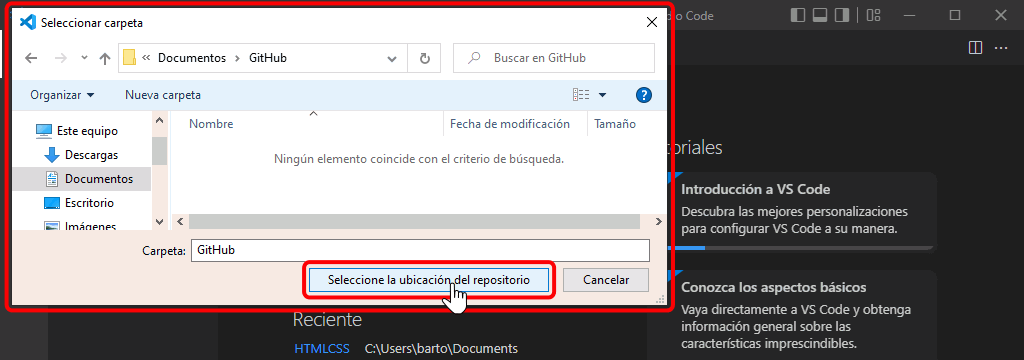 Clonar repositorio GitHub con VSC