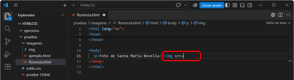 VSC. Insertar rutas de archivos