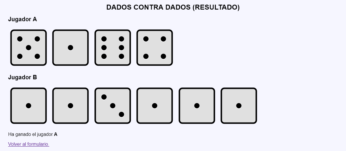 Dados contra dados