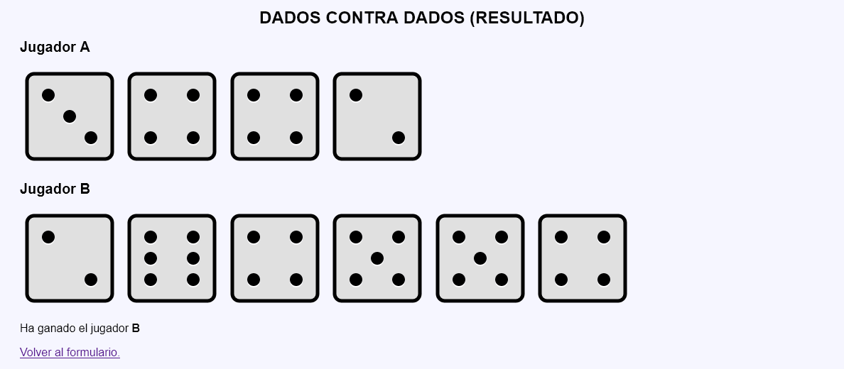 Dados contra dados