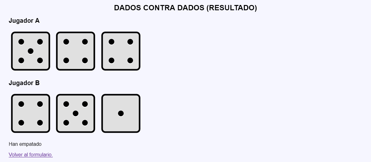 Dados contra dados