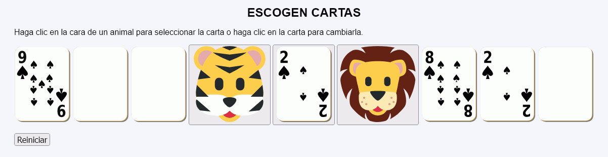 Escogen cartas