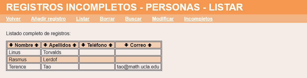 Registros de personas incompletos