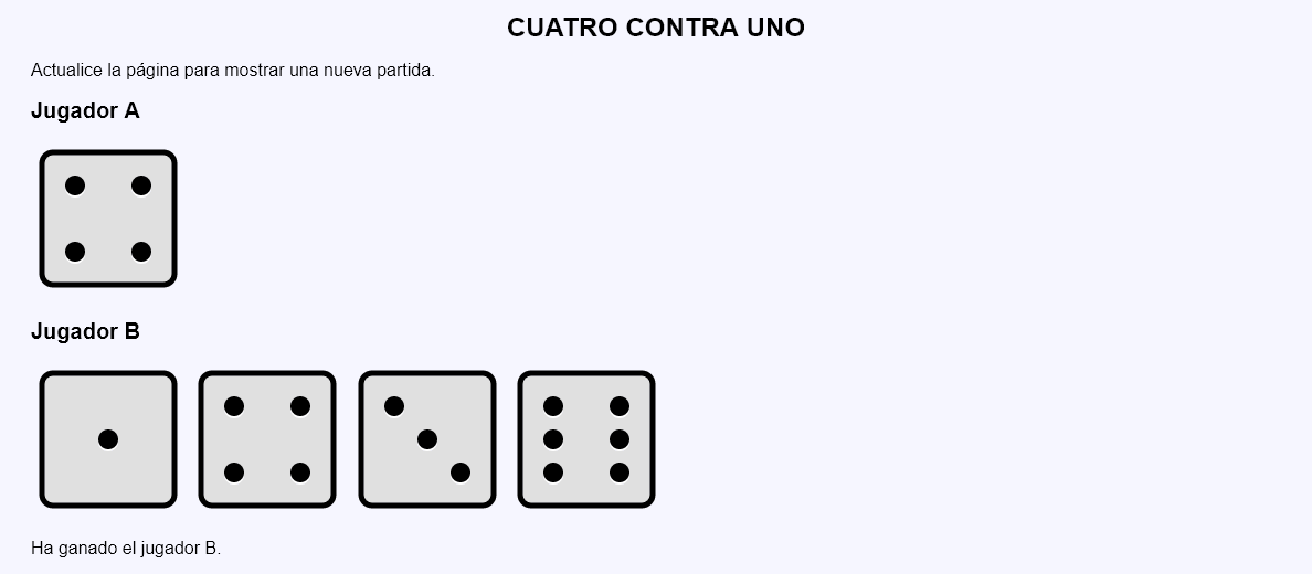 Cuatro contra uno