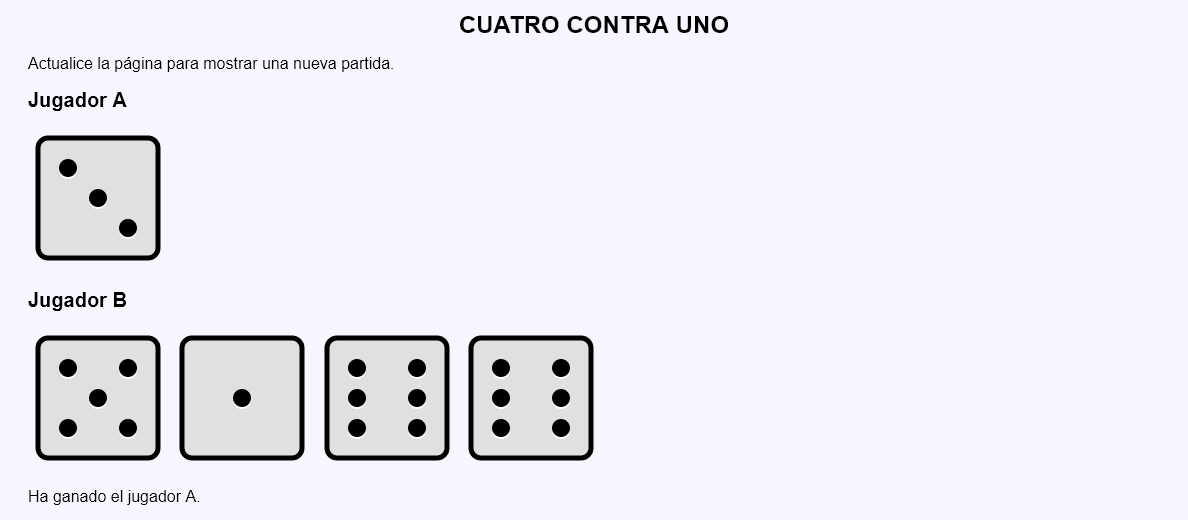 Cuatro contra uno