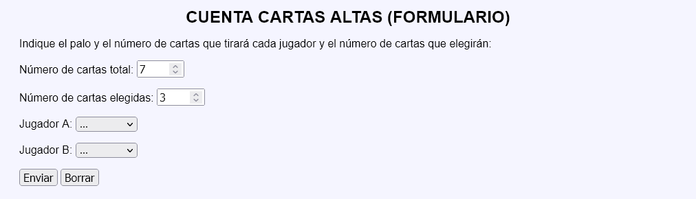 Cuenta cartas altas