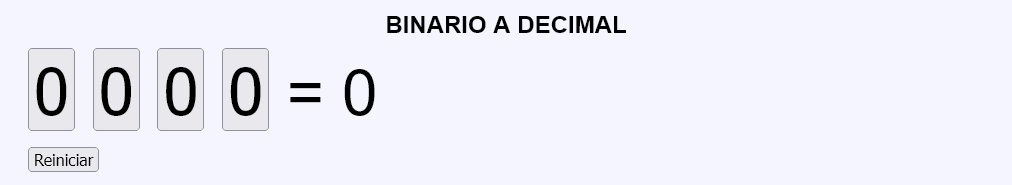 Binario a decimal