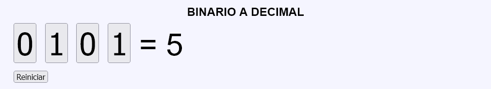 Binario a decimal