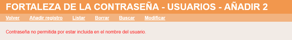 Fortaleza de la contraseña