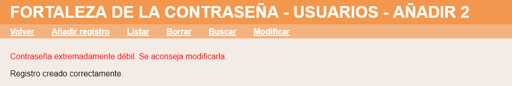 Fortaleza de la contraseña