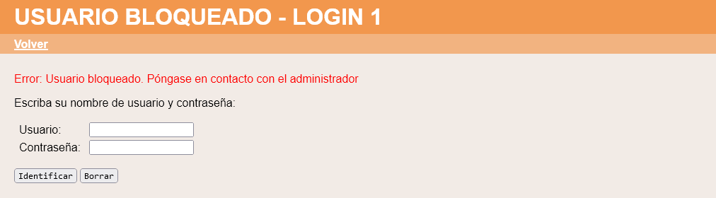 Usuario bloqueado