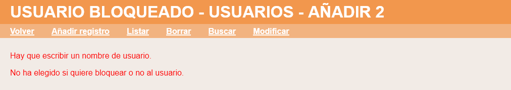 Usuario bloqueado