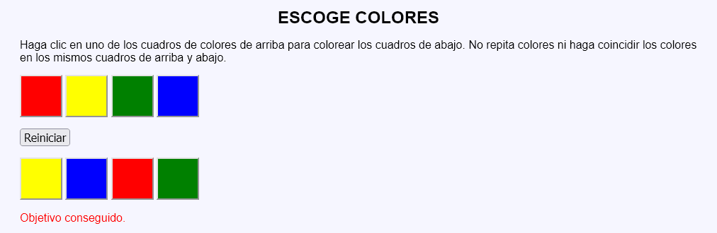 Escoge colores