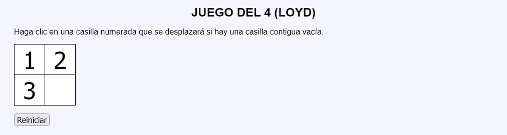 Juego del 4 (Sam Loyd)