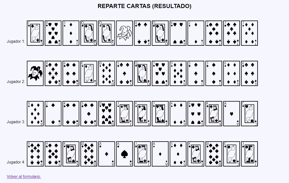 Reparte cartas