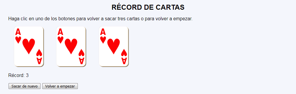 Récord de cartas