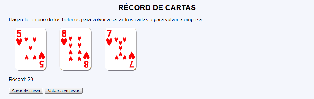 Récord de cartas