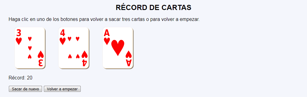 Récord de cartas
