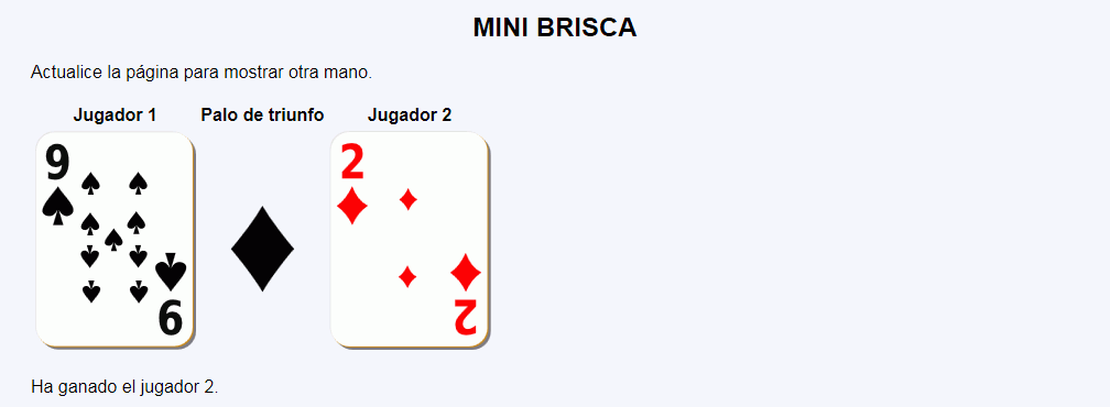 Muestra jugada