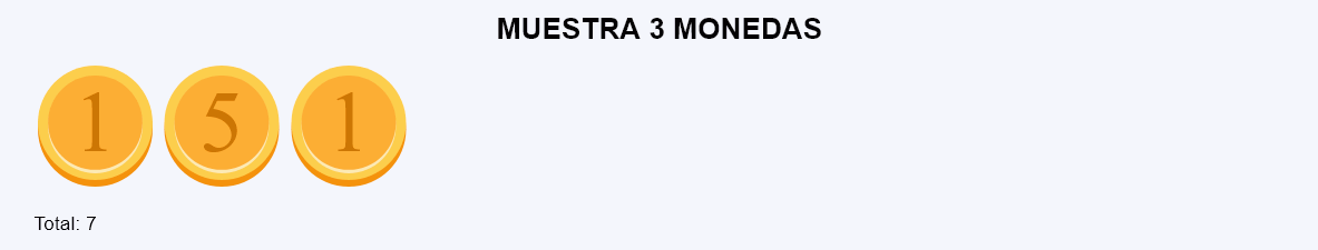 Muestra monedas