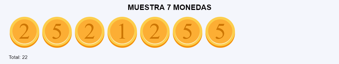 Muestra monedas