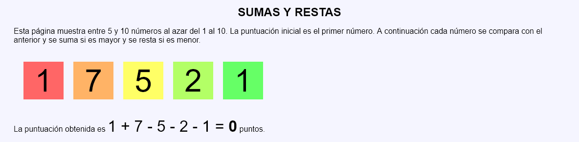 Sumas y restas