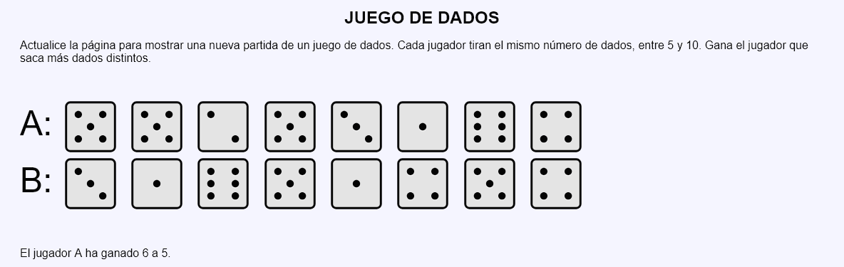 Juego de dados