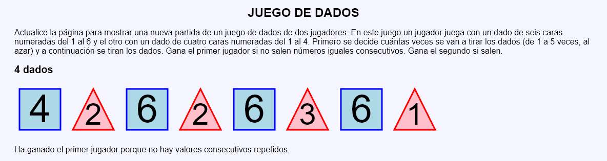 Juego de dados