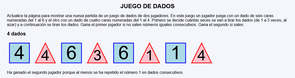 Juego de dados